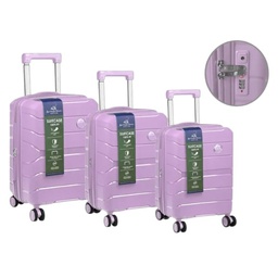 [078-1436830] Royal County of Berkshire 3pc Luggage Set, Purple