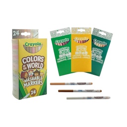 [653-587810] Colours of the World Markers, 24-count