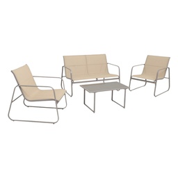 [KCWF2024082626-BG] Kenneth Cole Fiji Patio Furniture Set, Beige