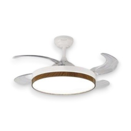 [DHW-F-111-WH-DW] Honeywell Decker Ceiling Fan 42 In. Retractable 24W CCT LED Light, White