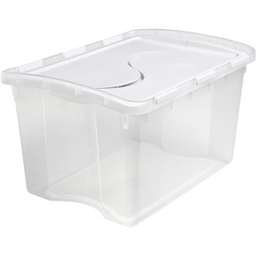 [19148006] Sterilite Hinged Lid Storage Tote 48 Qt., Clear