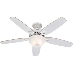[53089] Hunter Builder Deluxe Ceiling Fan with Light Kit 52 In. White (C.F.M - 3007)
