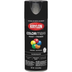 [K05505007] Krylon ColorMaxx Gloss Spray Paint 12 Oz., Black