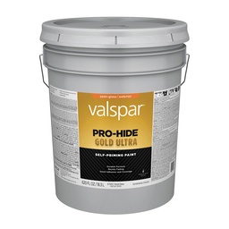 [028.0067002.008] ****Valspar Pro-Hide Gold Ultra Latex Semi-Gloss Exterior House Paint, Pastel Base, 5 Gal.