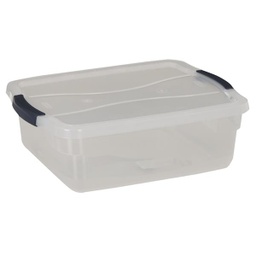 [RMCC160000] Rubbermaid Clever Store Latching Lid Storage Tote 16 Qt. Clear