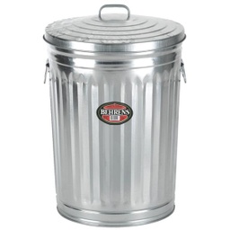 [1211 / 6931166] Behrens Trash Can with Lid 20 Gal. Silver