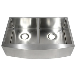 [RH957001 RHDBAKS15241] ^Royal Homes Double Bowl Apron Kitchen Sink 32.9 x 22 x 8.9 In.