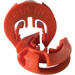 [T-360 ORANGE] ****LockJawz Corner &amp; In-Line Orange HDPE T-Post Electric Fence Insulator 25pk