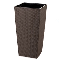 [MCX085000] ****Rey Planter Square Rattan Style 9.8in