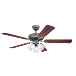 [72389] Westinghouse Vintage Ceiling Fan 52 In. Iron Finish (C.F.M - 4335)