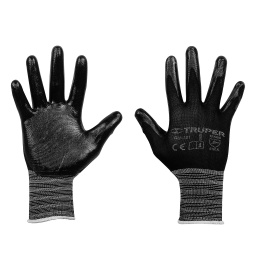 [GU-123] ****Truper Nitrile Coated Nylon Gloves Knitted Cuff - Large