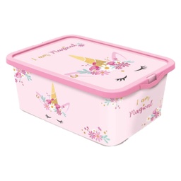 [9825] ****Disney Kids Storage Click Box 13L Unicorns