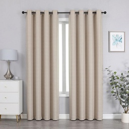 [715-BO-LINEN1 CHBC27781] Classy Homes Blackout Curtains 52In.x90In.