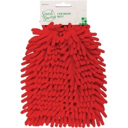 [GA436] ****Smart Savers Wash Mitt Microfiber Chenille Coral