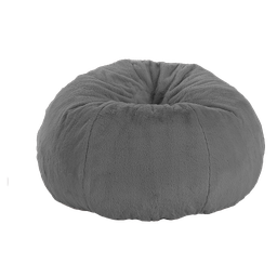 [KCFS2023116-GY] ****Kenneth Cole Luxury Foam-Filled Seat Cushion Faux Fur, Grey