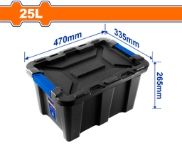 [WTB3325] Wadfow 25L Plastic Storage Tote 18.5 x 13 x 10.5 In.