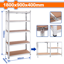 [WTS1A94] Wadfow 5-Tier Adjustable Storage Shelving
