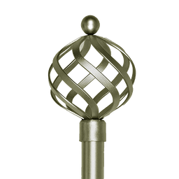 [722-82442-4884SILVER CHCR28514 / 1434274] Classy Homes Curtain Rod 48-84 In., Silver - Plated