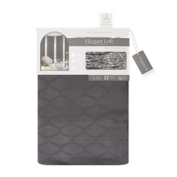 [WDPT41702A] Genera Jacquard Room-Darkening Curtains 38 x 84 In. Charcoal x2