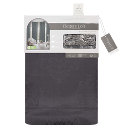 [WDPT41707A] Valvina Jacquard Room-Darkening Curtains 38 x 84 In. Grey x2