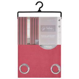 [WPSG39740FBC] Stripen Grommet Window Curtain Panel 55 x 90 In. Coral