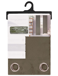 [WPSG47534HBT] Royalty Grommet Window Curtain Panel with Tie Back 55 x 90 In. Olive Green