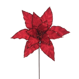 [831-F002-24028A] Miro Christmas Poinsettia Stem 50cm, Red
