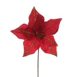 [831-AMX044-24125AB] ****Miro Christmas Poinsettia 8P 30x30cm, Red-Gold