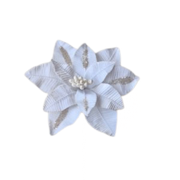 [XQ1672A0291W] Christmas Poinsettia Stem 28x50cm